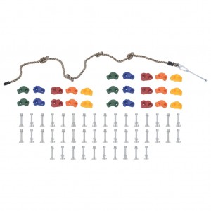 Presas de escalada con cuerda 25 piezas multicolor D