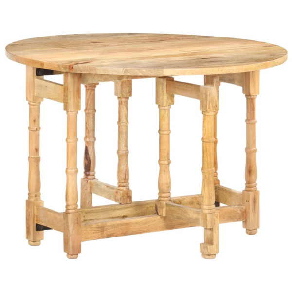 Mesa de comedor redonda de madera maciza de mango 110x76 cm D