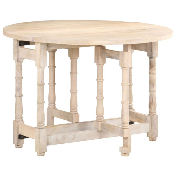 Mesa de jantar redonda de madeira maciça de mangue 110x76 cm D