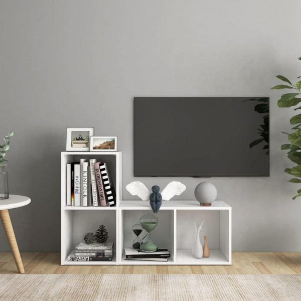 Mobiliário de sala de estar 2pzas madeira engenharia branco 72x35x36.5 cm D
