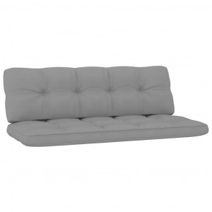 Cojines para sofá de palets 2 unidades tela gris D