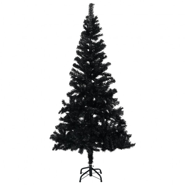 Árbol de Navidad artificial con soporte PVC negro 120 cm D