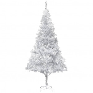 Árvore de Natal artificial com suporte prateado PET 240 cm D