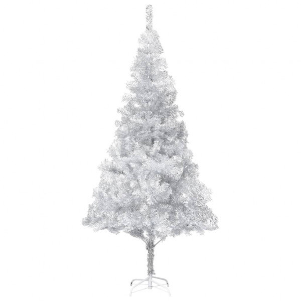 Árbol de Navidad artificial con soporte plateado PET 240 cm D