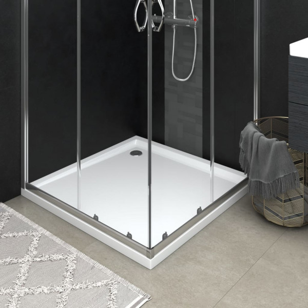 Plato de ducha cuadrado de ABS negro 90x90 cm D
