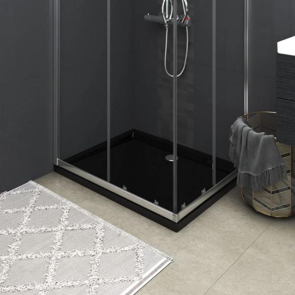 Plato de ducha rectangular negro ABS 70x90 cm D