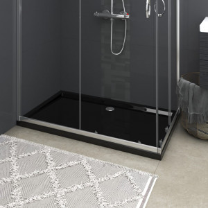 Disco de chuveiro rectangular preto ABS 70x120 cm D