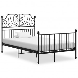 Estrutura de cama de metal preto 120x200 cm D
