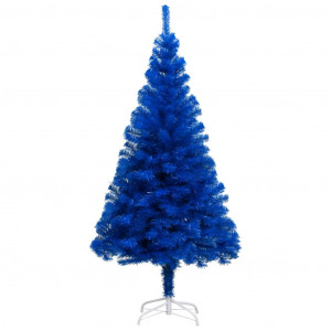 Árvore de Natal artificial com suporte em PVC azul 120 cm D