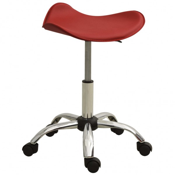 Beleza salão stool vermelho couro sintético vermelho vinho tinto D